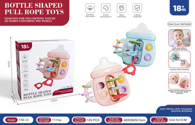 Fidtoy Silicone Pull String Sensory Toy for Babies 0-12 Months