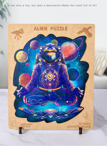 Wooden Magnetic Puzzle For Adult Unique Animal Shape Cut Wood Puzzle