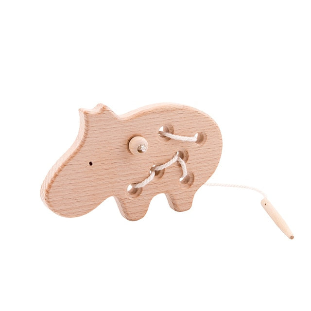 Wooden Threading Animal Board