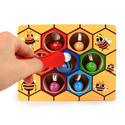 Montessori Bee Wooden Sorting Game