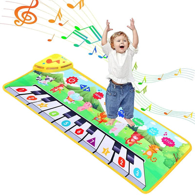 Fidtoy Musical Piano Mat for Babies and Toddlers – Interactive Floor Play Mat with Lights and Sounds