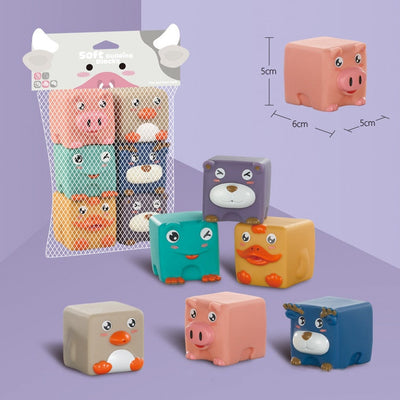 Fidtoy Silicone Baby Building Blocks – Soft Stacking Sensory Toys for Babies & Toddlers
