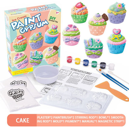 Children DIY Paint Gypsum Plaster