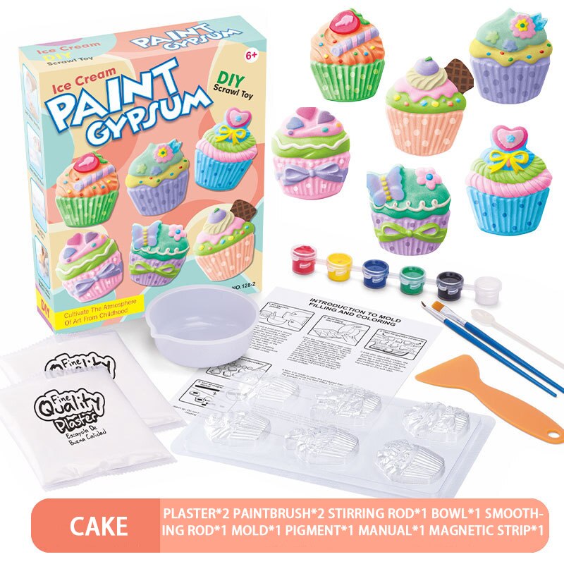 Children DIY Paint Gypsum Plaster