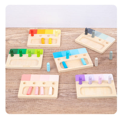 Juegos de paletas a juego con clavijas de color degradado