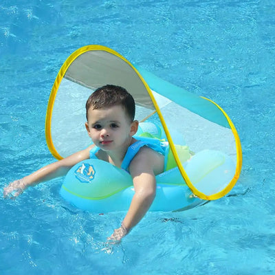 Flotador de bebé con parasol
