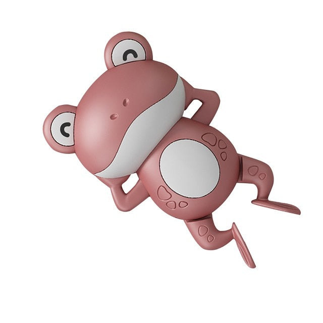 Fidtoy Wind-Up Swimming Frog Bath Toys for Toddlers – Floating Frog Water Toys 3 Pack