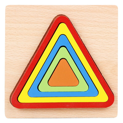 Fidtoy Wooden Jigsaw Puzzle for Toddlers – Montessori Educational Shape Learning Toy for Kids Ages 1-6