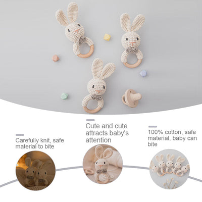 Fidtoy SnuggleBud Rattle & Teether Baby Sensory Toy