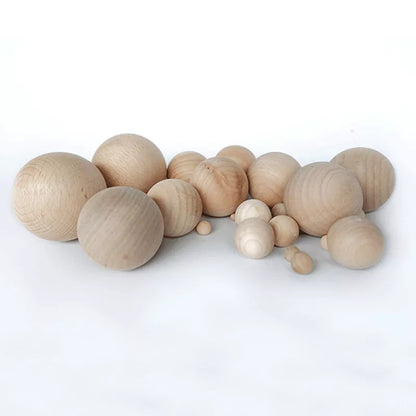 Solid Wood Ball Craft DIY Decroative Wooden Sphere Spherical Size 20mm 30mm 40mm 50mm 70mm