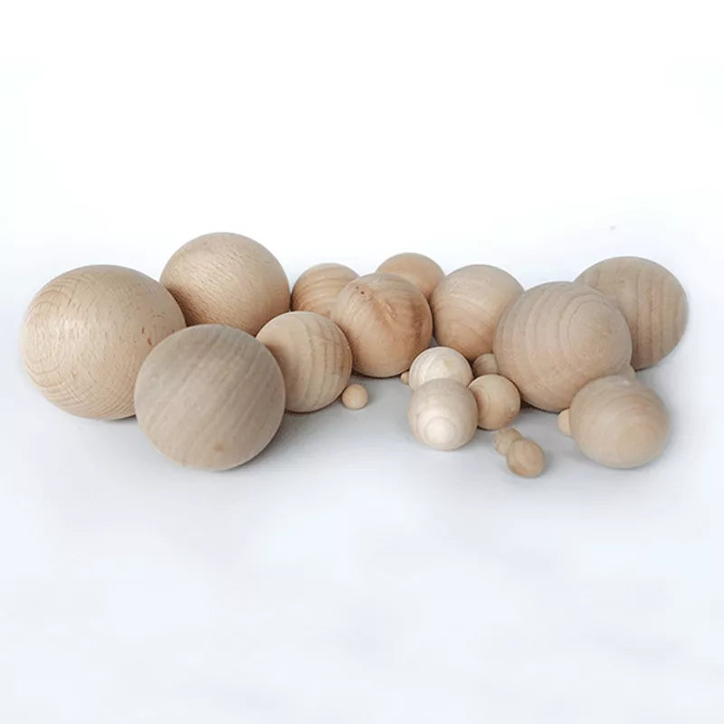 Solid Wood Ball Craft DIY Decroative Wooden Sphere Spherical Size 20mm 30mm 40mm 50mm 70mm