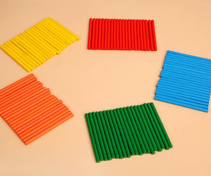 Montessori Wooden Counting Sticks 1-10 Maths and Numbers Activity Set