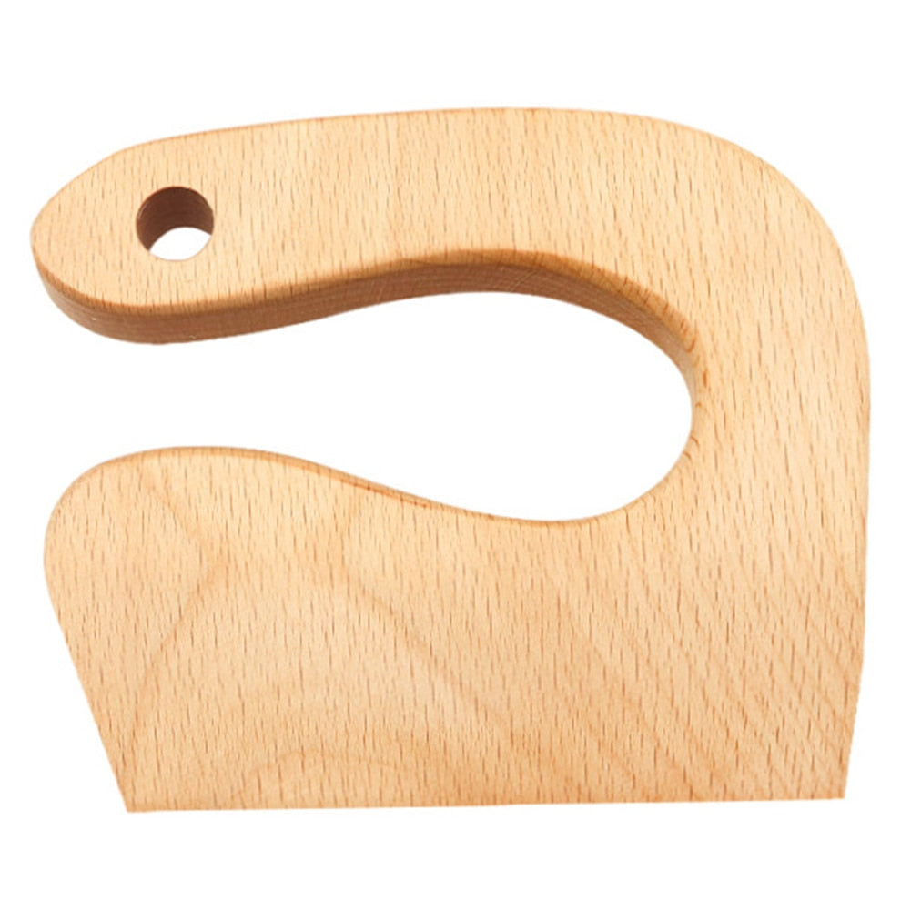 Fidtoy Montessori Wooden Chopper for Kids Toddler Kitchen Tool