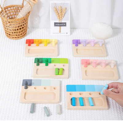 Juegos de paletas a juego con clavijas de color degradado