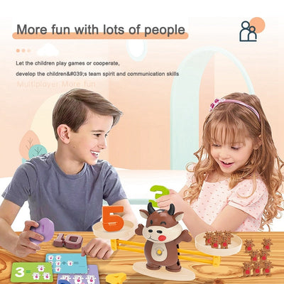 Fidtoy Balancing Scale Learning Educational Toy – Montessori Math Game for Preschool Kids