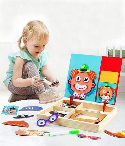 Fidtoy Double-Sided Magnetic Puzzle Board for Toddlers – Creative Learning & Drawing Toy