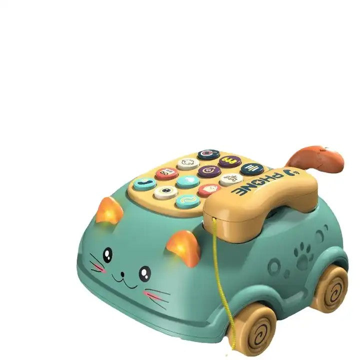 Fidtoy Interactive Toy Phone Car for Toddlers Learning Toy with Sounds and Pretend Play
