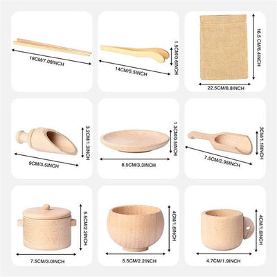Fidtoy Hachoir en bois Montessori pour enfants, outil de cuisine pour tout-petits