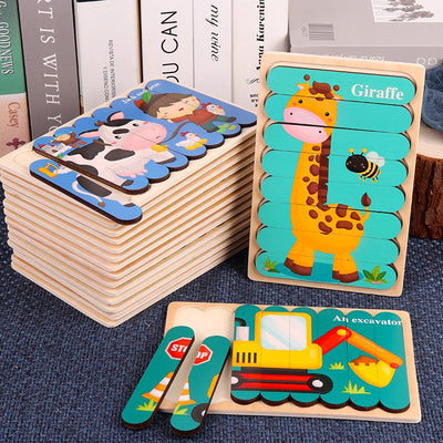 Double-Sided Strip 3D Puzzles Baby Toy