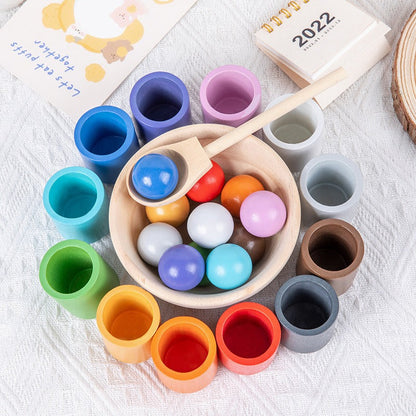Montessori Scooping Colour Sorter Cups and Balls and bowl