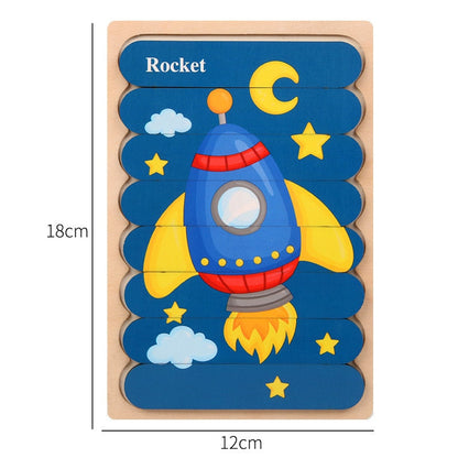 Double-Sided Strip 3D Puzzles Baby Toy