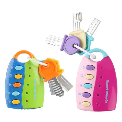 Fidtoy Musical Car Key Toy for Toddlers – Interactive Baby Car Remote Toy with Lights, Sounds & 10 Songs for Early Learning Play