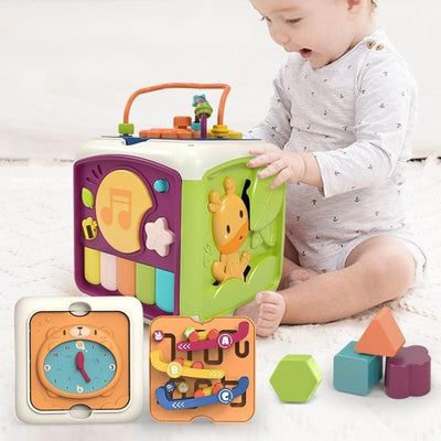 Cubo de actividades Montessori 7 en 1 para bebés