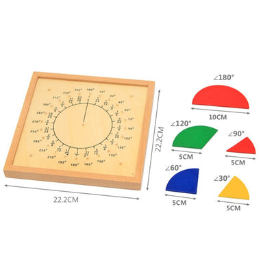 Fidtoy Montessori Fraction Board – Visual Math Learning Toy for Kids 3+