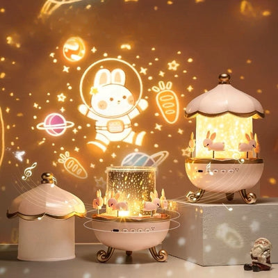 Fidtoy Multifunction Starry Sky Projector Night Light for Kids – Bluetooth Music & LED Ceiling Lamp