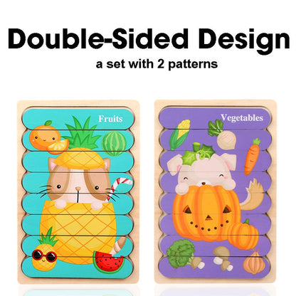 Double-Sided Strip 3D Puzzles Baby Toy