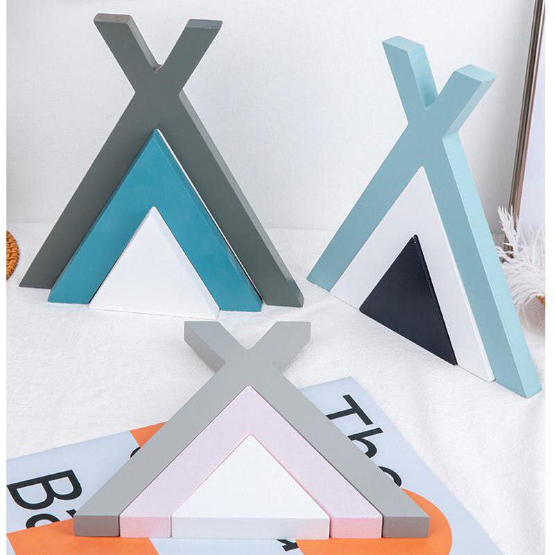 Fidtoy Creative Wooden Blocks Set – Montessori Rainbow Stacking & Imaginative Building Toy