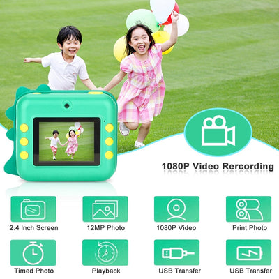 Fidtoy Kids Instant Print Camera – Toddler Photo Camera with Thermal Printing & Creative Coloring