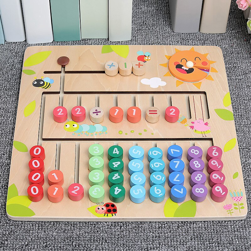 Jouet mathématique en bois Montessori pour la maternelle