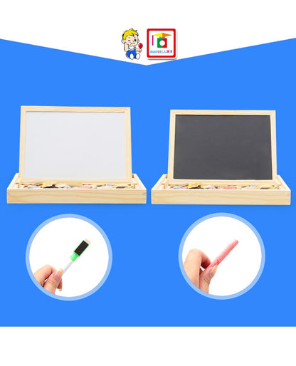 Montessori Wooden Magnetic Puzzle Drawing & Writing Board