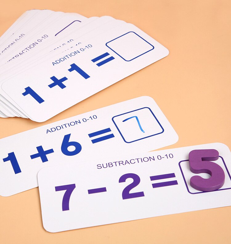 Montessori Wooden Counting Sticks 1-10 Maths and Numbers Activity Set