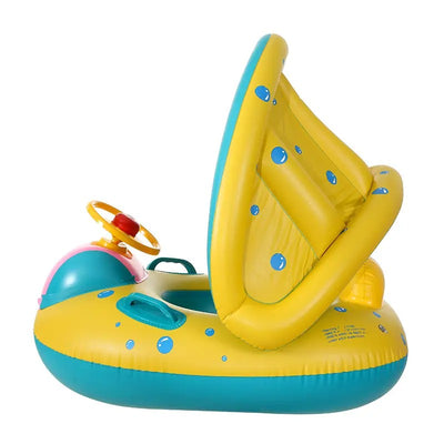 Flotador hinchable para bebé con parasol