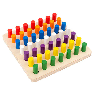 Wooden Montessori Peg Board Educational Toy