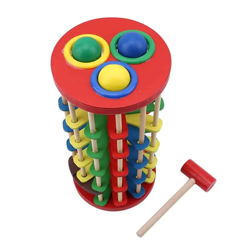 Tour à marteler de luxe Fidtoy – Jouet en bois Montessori pour les tout-petits