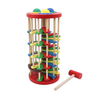 Tour à marteler de luxe Fidtoy – Jouet en bois Montessori pour les tout-petits