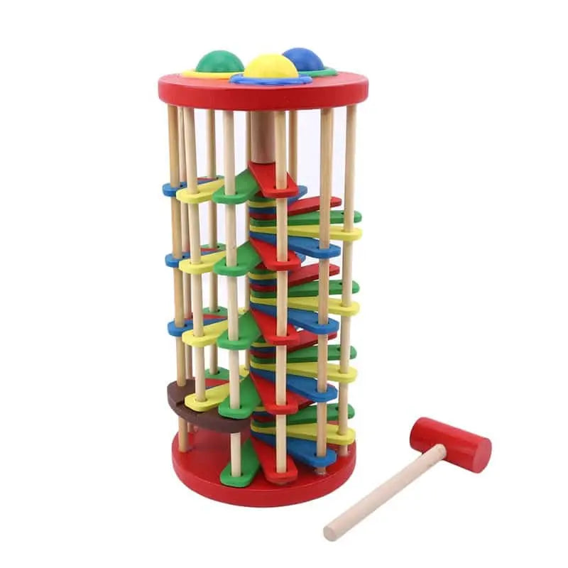 Tour à marteler de luxe Fidtoy – Jouet en bois Montessori pour les tout-petits