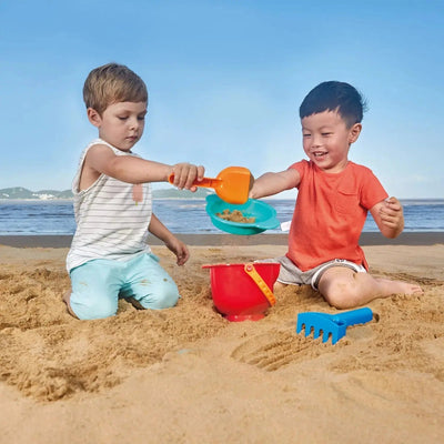 Ensemble de jouets de plage Fidtoy : seau, pelle et râteau pour enfants