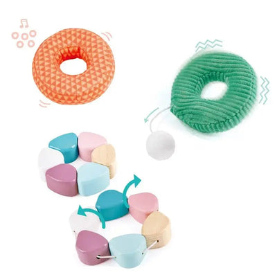 Jouet empilable Fidtoy Lapin Jouet sensoriel d'apprentissage à anneaux pour bébé