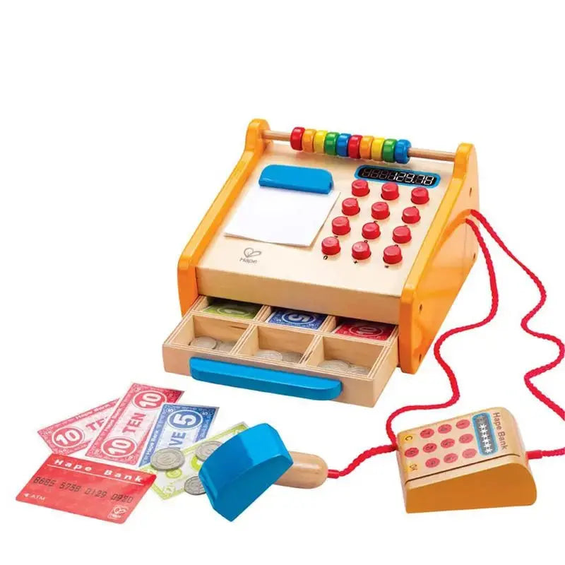 Caisse enregistreuse en bois Fidtoy, jouet pour enfants, ensemble de jeu de magasin