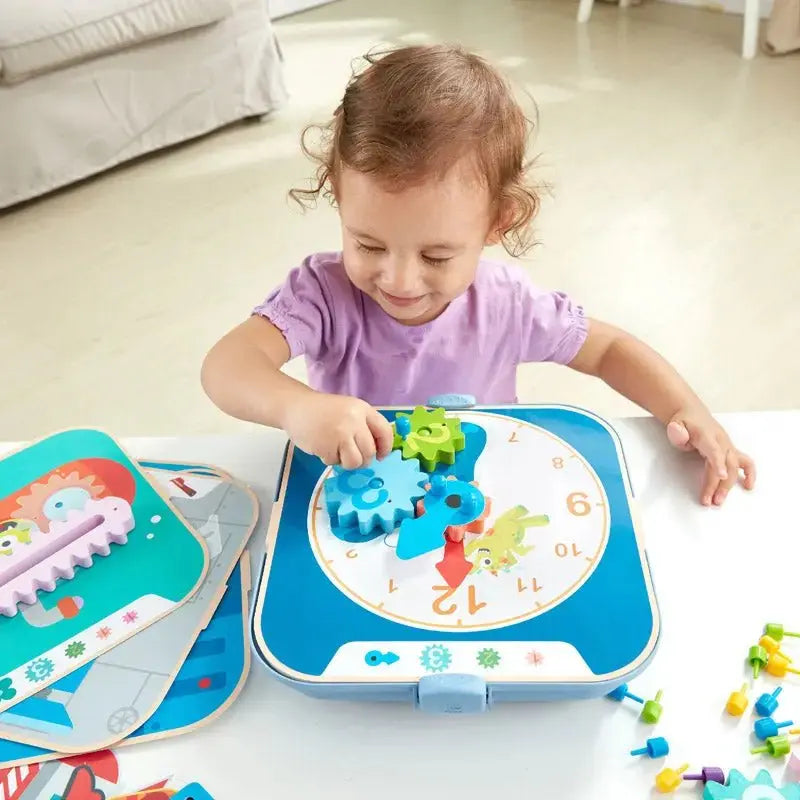 Fidtoy Gear Building STEM Toy Set Kids Pegboard Engineering Kit