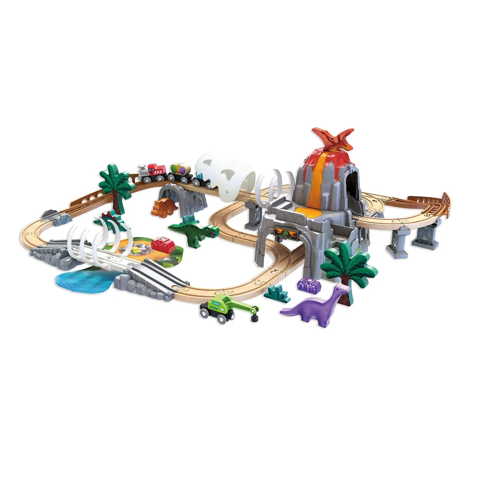 Fidtoy Train Aventure Dinosaures Circuit Lumineux Jouet