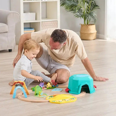 Fidtoy Coffret Train Dinosaure en Bois avec Sons
