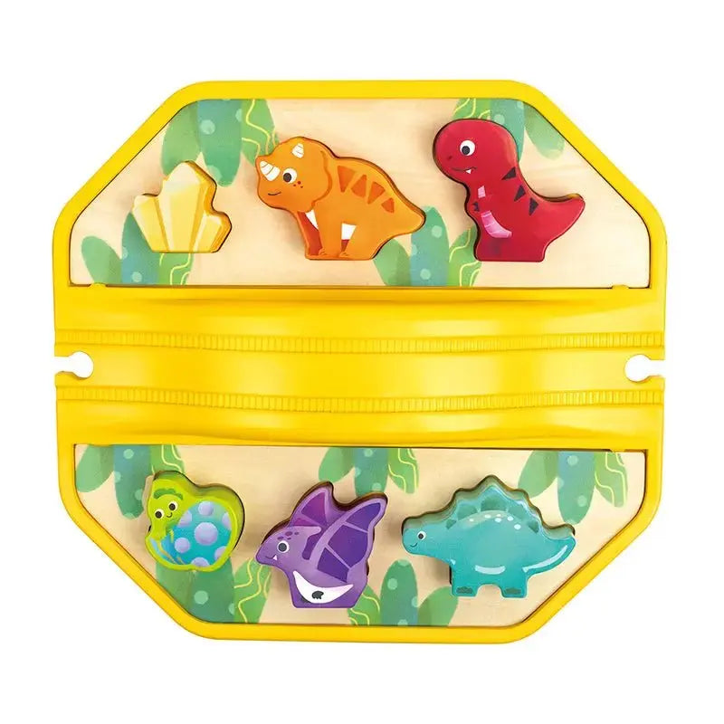 Fidtoy Coffret Train Dinosaure en Bois avec Sons