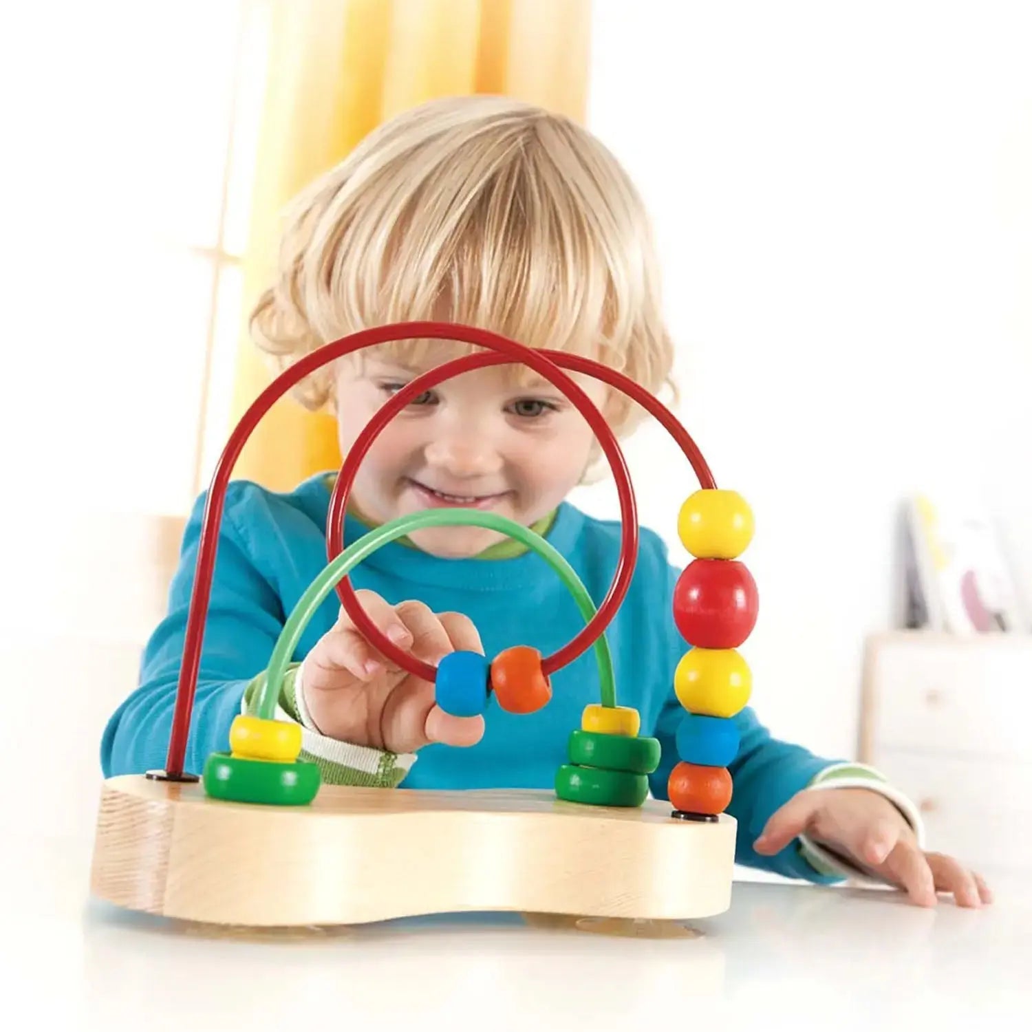 Fidtoy Wooden Bead Maze Toy Baby Activity Learning Toy