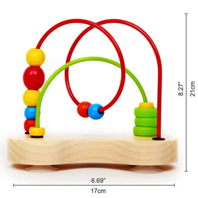 Fidtoy Wooden Bead Maze Toy Baby Activity Learning Toy