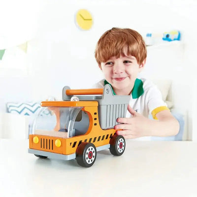 Fidtoy Camion Benne en Bois Jouet Enfants Véhicule de Construction Ensemble de Jeu